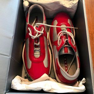 Prada Calzature Donna Vernice Bike Sneakers